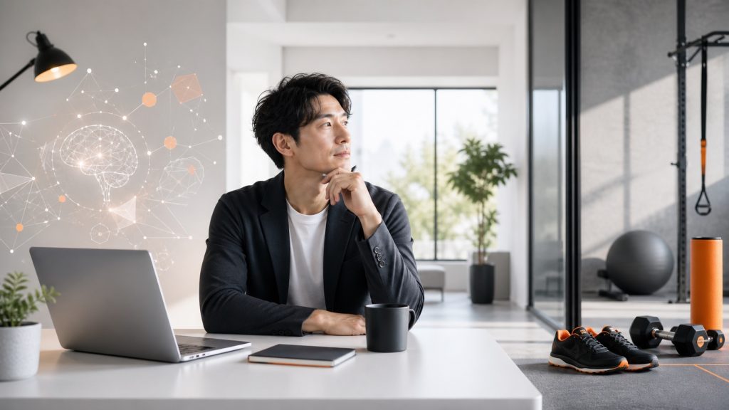 AI時代に脳と身体を意識的に鍛えるイメージ